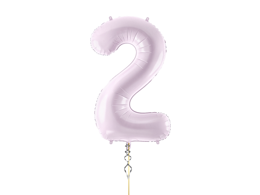 Heliumballong 1 siffra Ljuslila