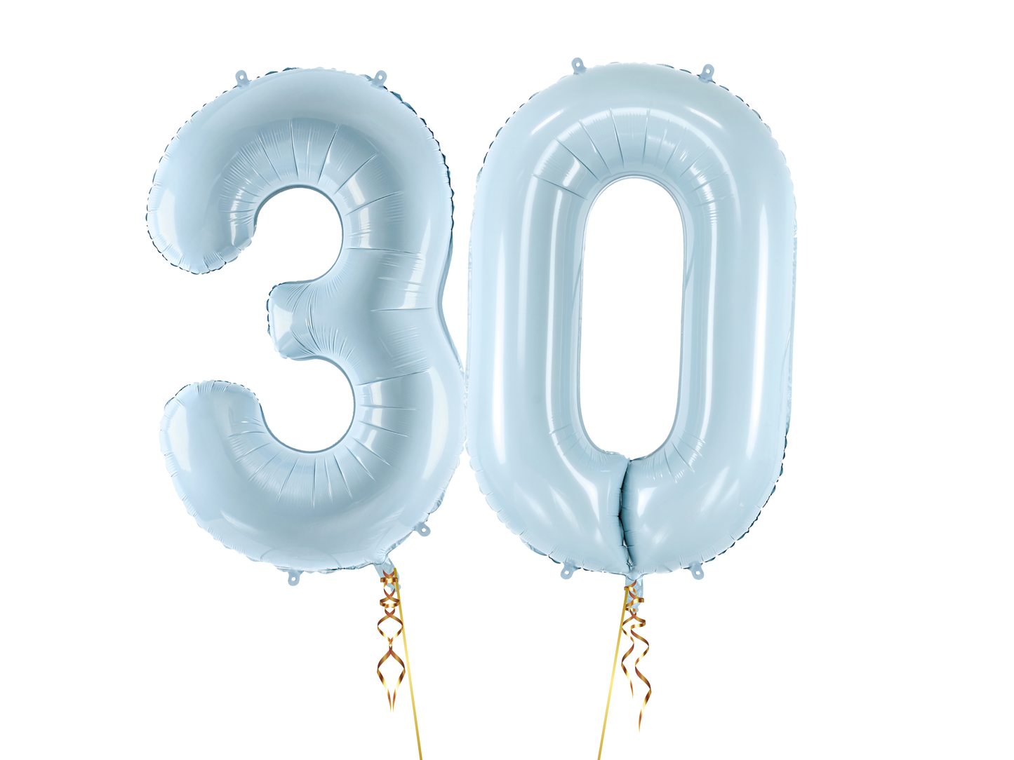 Heliumballong 2 siffror Ljusblå