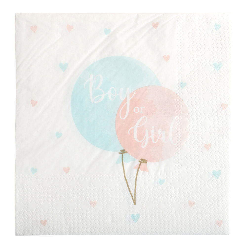 Servetter, Boy or Girl, 16-pack