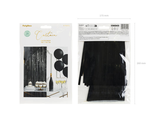 Draperi, Svart, 100x200cm-Astroworld