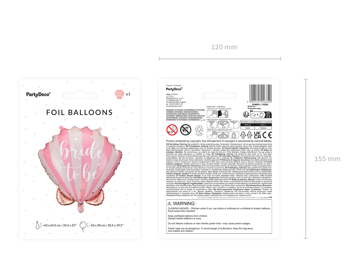 Folieballong, Snäcka, 52cm-Astroworld