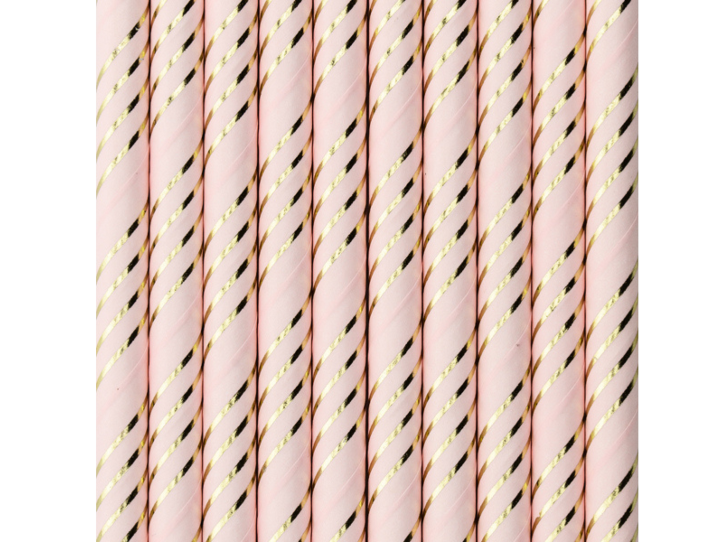 Sugrör, Rosa/Guld, 10-pack