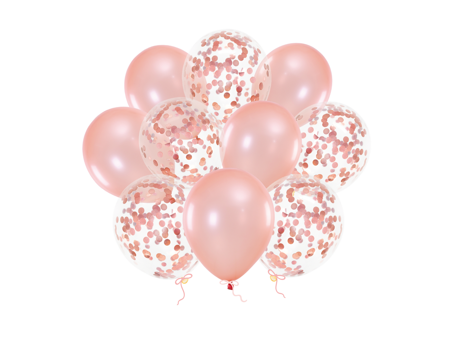Konfettiballong, Roséguld, 10-pack-Astroworld