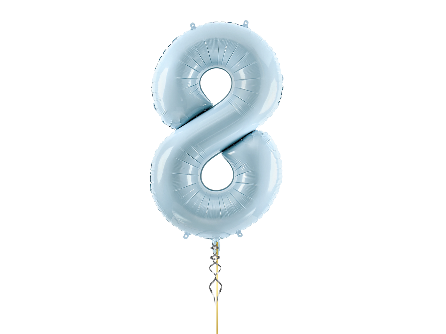 Heliumballong 1 siffra Ljusblå