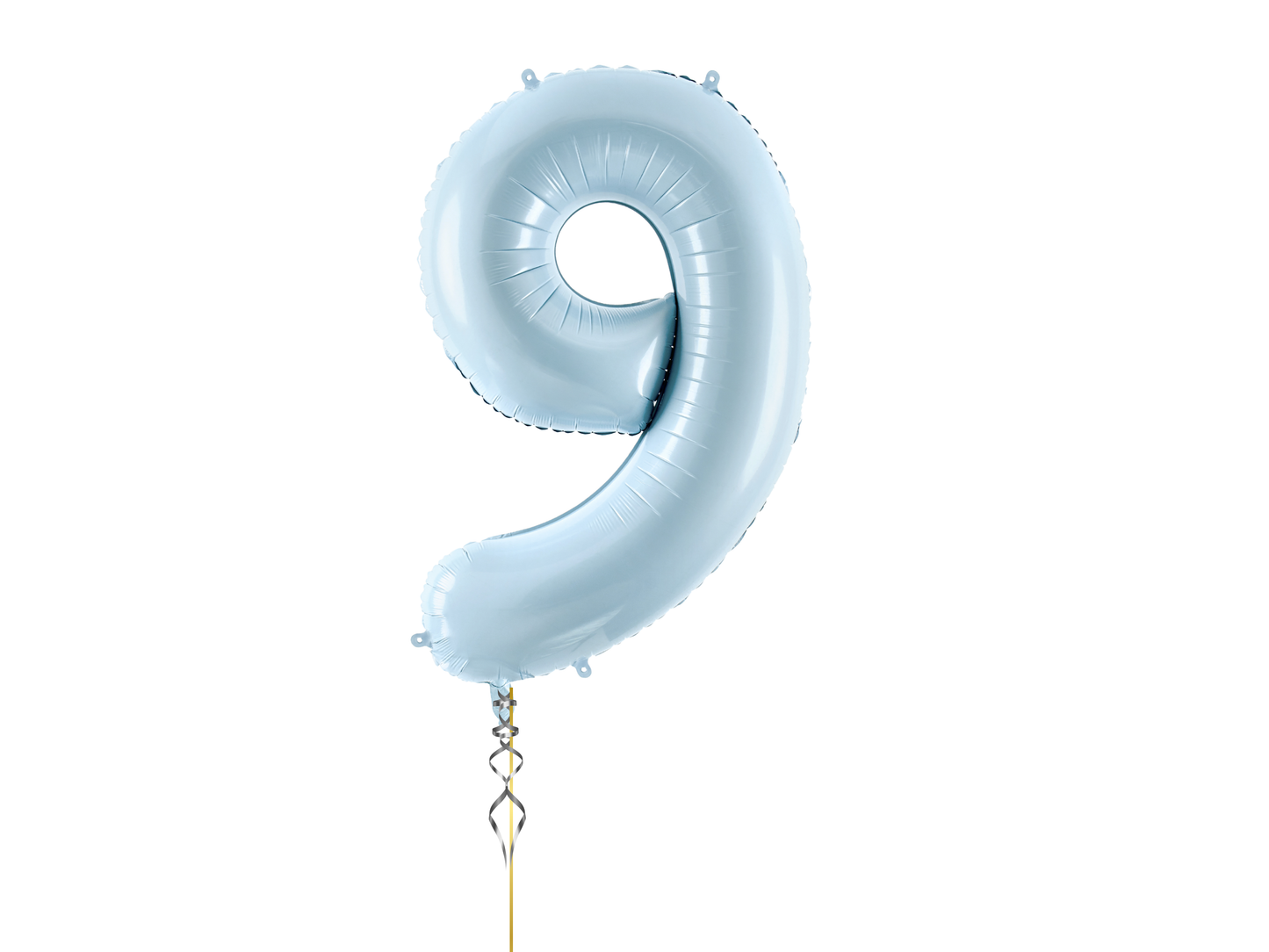 Heliumballong 1 siffra Ljusblå