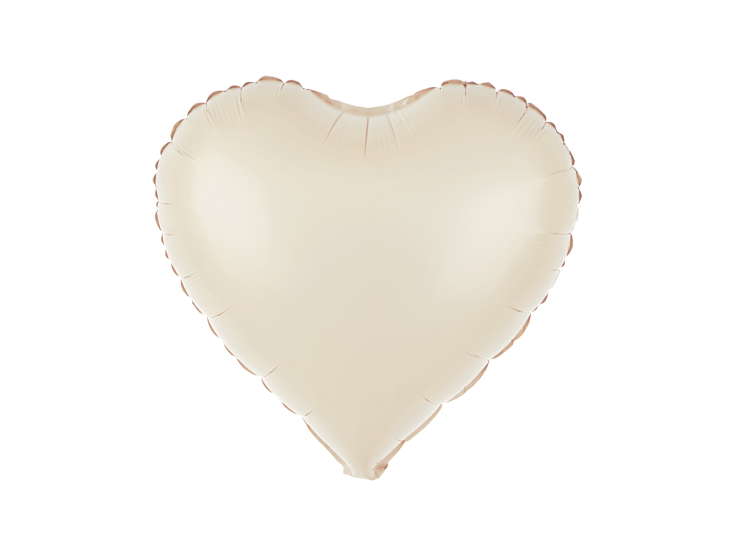 Folieballong, Hjärta, Matt Creme, 46cm