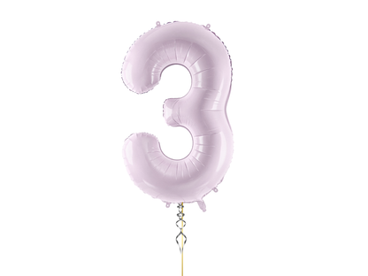 Heliumballong 1 siffra Ljuslila