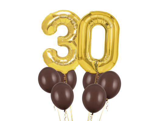 Heliumballong 2 siffror + kakao ballonger (VÄLJ SIFFROR)
