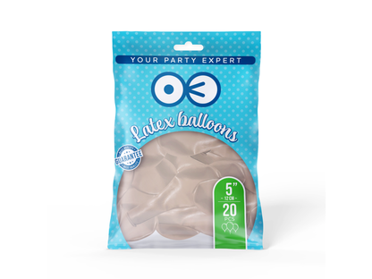 Ballonger, Pastell Latte, 12cm, 20-pack