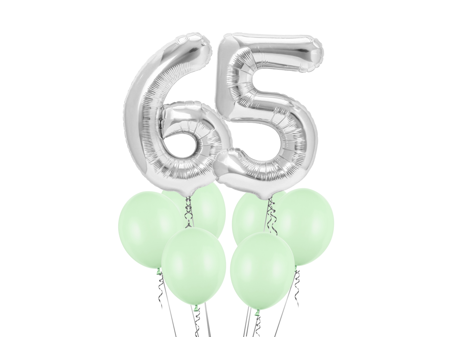 Heliumballong 2 siffror + pistage ballonger (VÄLJ SIFFROR)