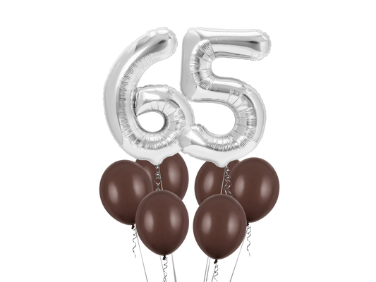 Heliumballong 2 siffror + kakao ballonger (VÄLJ SIFFROR)