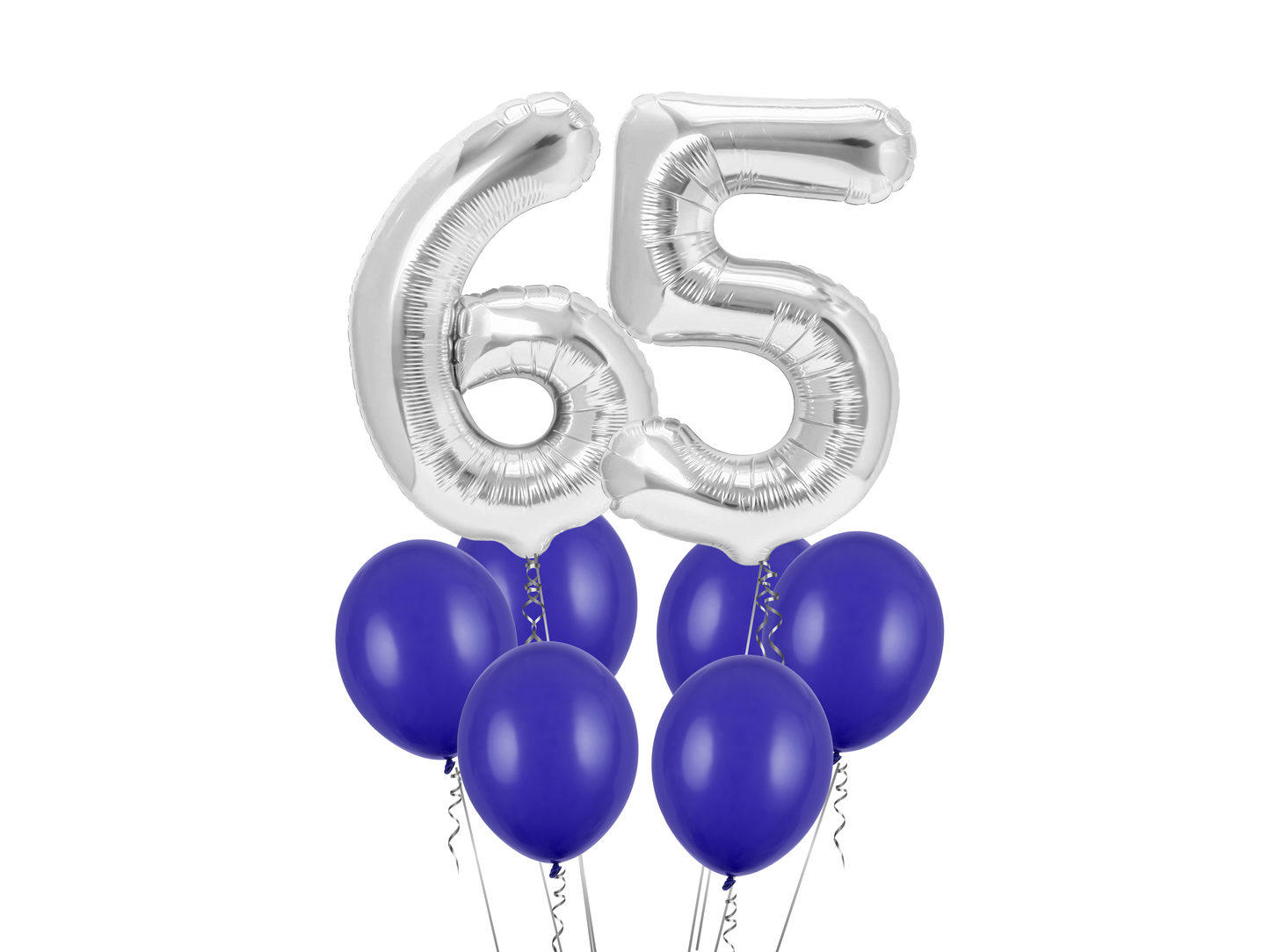 Heliumballong 2 siffror + royal blå ballonger (VÄLJ SIFFROR)