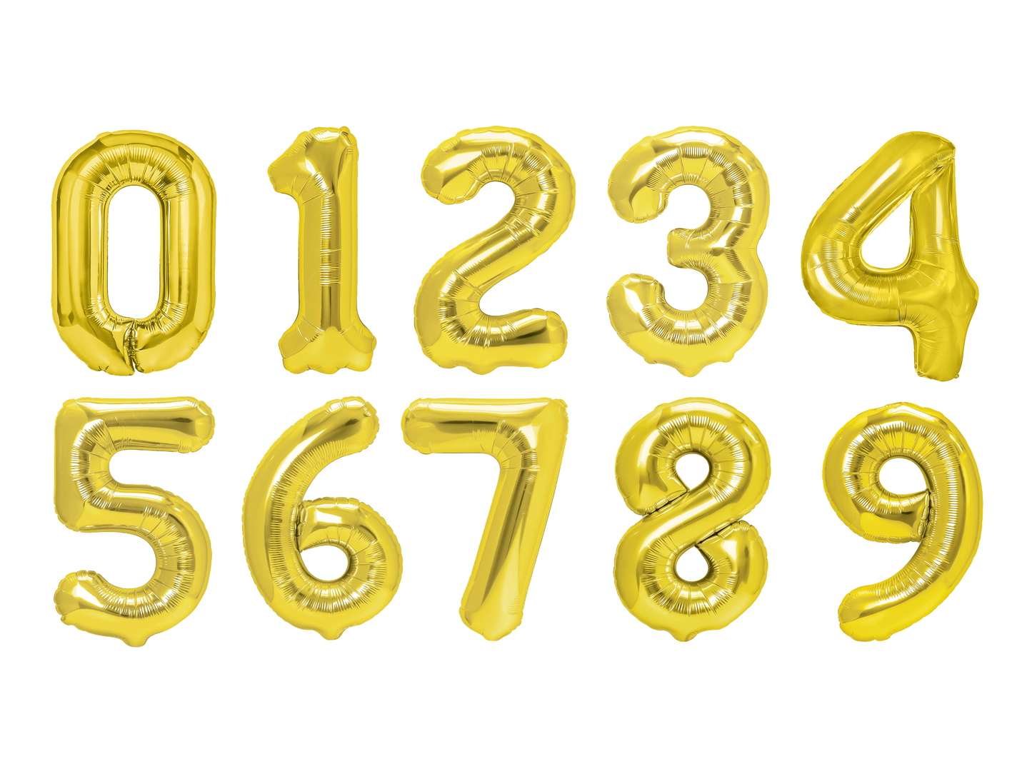 Sifferballong, Guld, 70cm