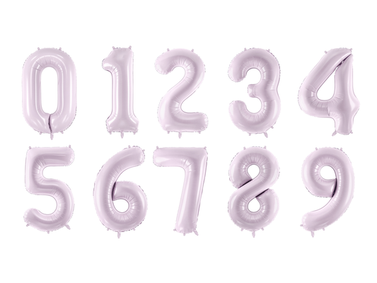 Sifferballong, Pastell Lila, 72cm