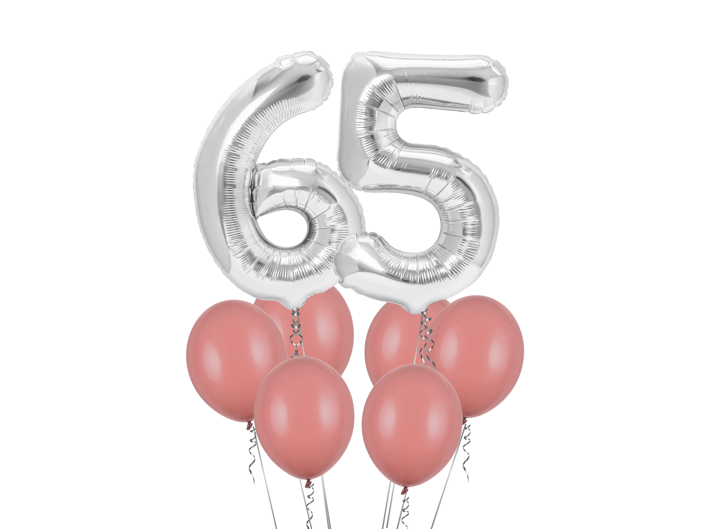 Heliumballong 2 siffror + ros ballonger (VÄLJ SIFFROR)