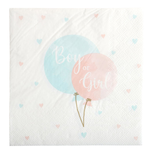 Servetter, Boy or Girl, 16-pack