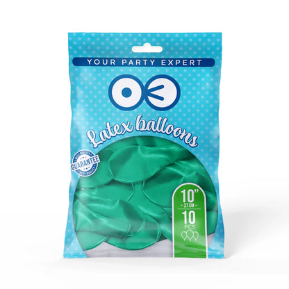 Ballonger, Chrome Havsblå, 10-pack