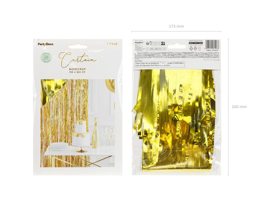 Draperi, Guld, 100x200cm
