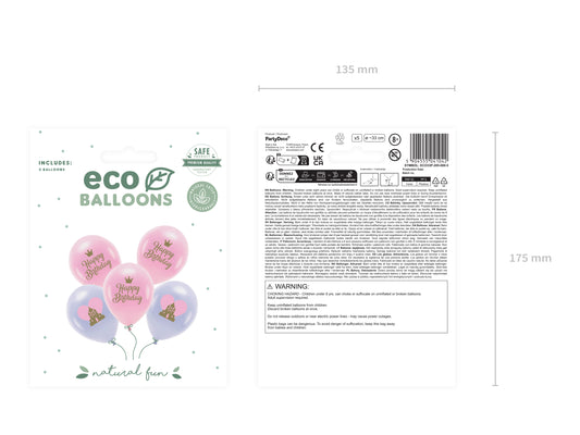 Ballonger, Happy Birthday, 5-pack