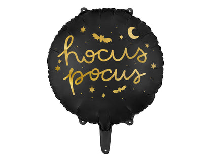 Folieballong, Hocus Pocus Svart, 35cm