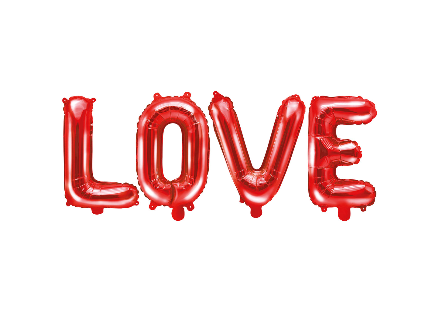 Folieballong Love, 140cm, Röd