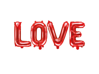 Folieballong Love, 140cm, Röd