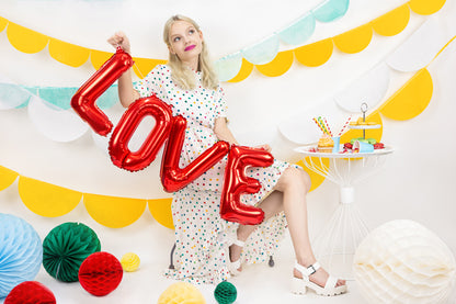 Folieballong Love, 140cm, Röd