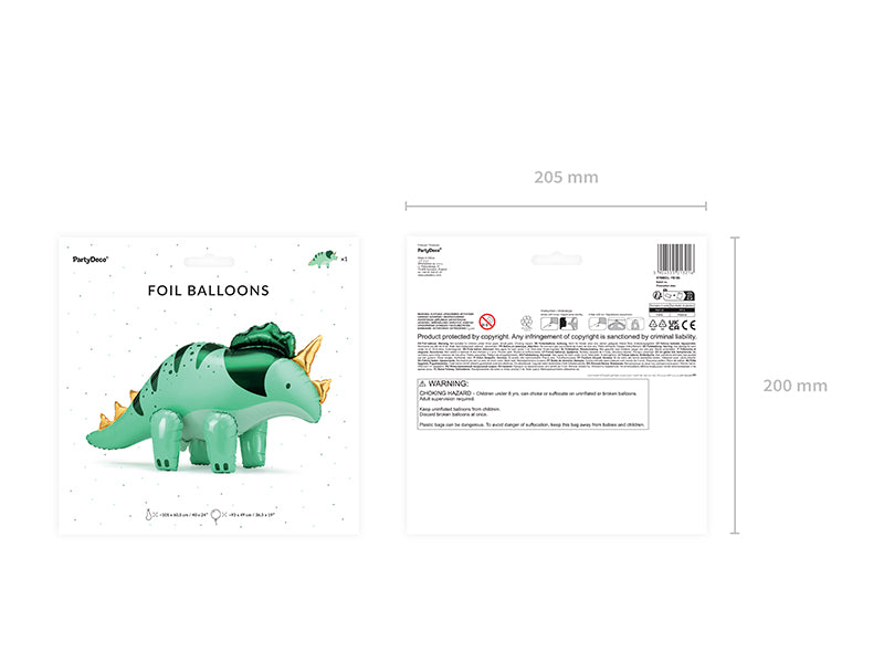 Folieballong, Dinosaurie, 93cm