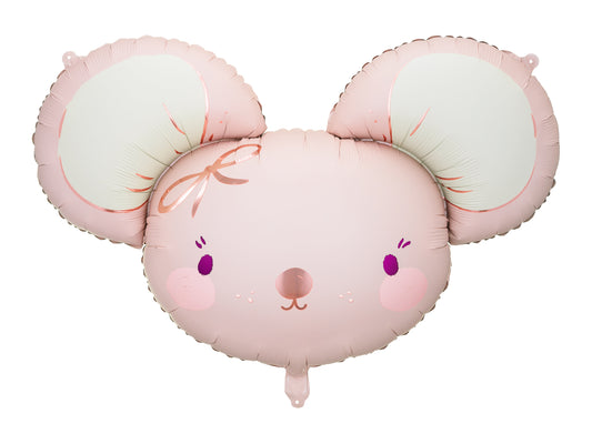 Folieballong Mus, 75cm, Rosa