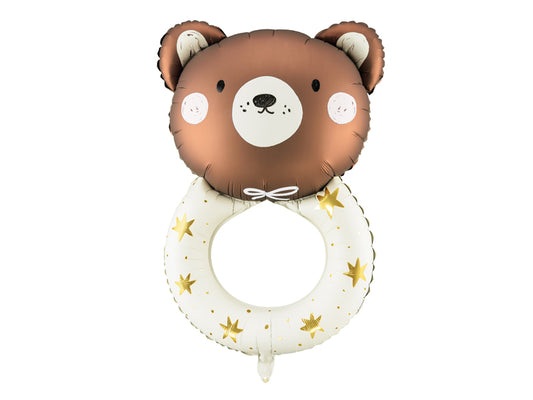 Folieballong Nalle, 45cm, Brun