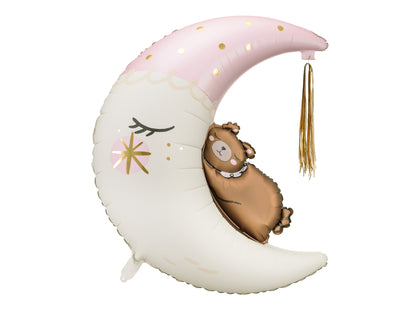 Folieballong Teddybear on the moon, 71cm