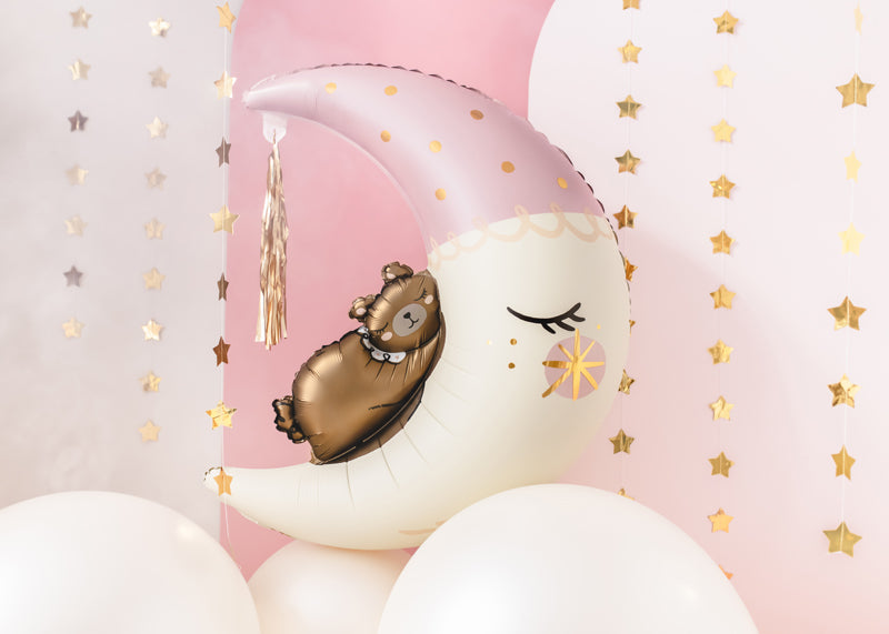 Folieballong Teddybear on the moon, 71cm