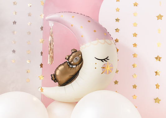 Folieballong Teddybear on the moon, 71cm