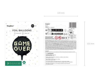 Folieballong, Game Over, 35cm