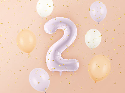 Sifferballong, Pastell Lila, 72cm