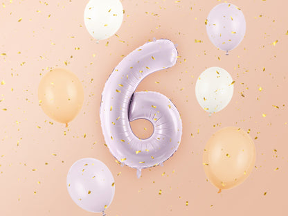 Sifferballong, Pastell Lila, 72cm