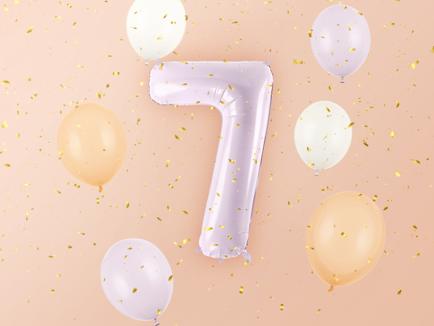 Sifferballong, Pastell Lila, 72cm