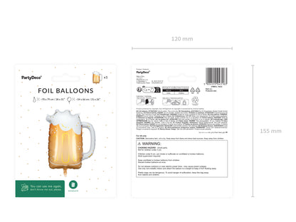 Folieballong, Ölglas, 66cm