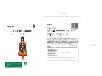 Folieballong, Whiskey, 27cm