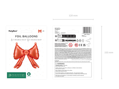 Folieballong, Rosett, 5-pack