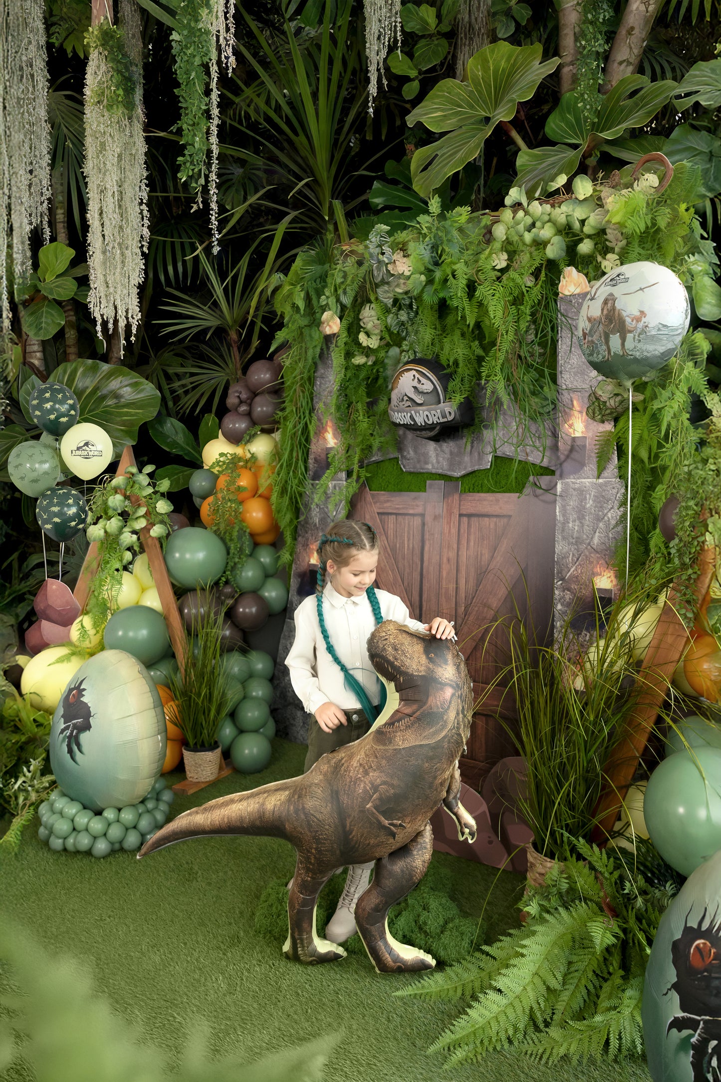 Folieballong, Jurassic World T-rex, 98cm