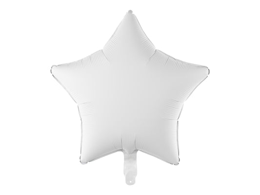 Folieballong Stjärna, 48cm, Vit