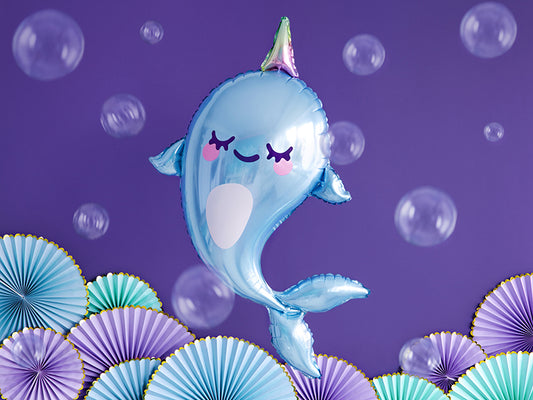 Folieballong, Narwhal, 87cm