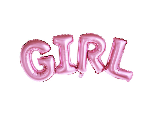 Folieballong Girl, Rosa