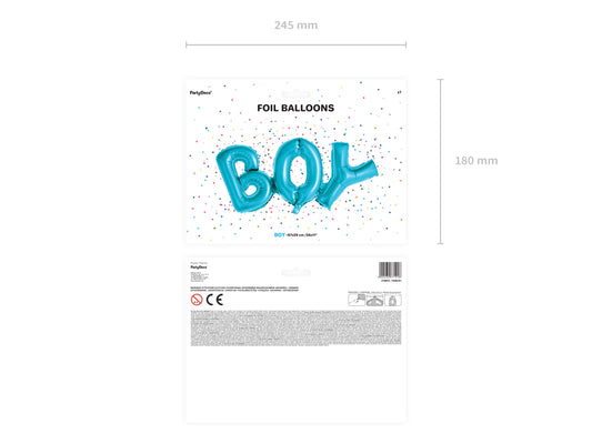 Folieballong Boy, Blå