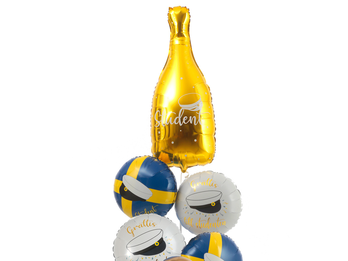 Folieballong, Flaska, Grattis, 94cm