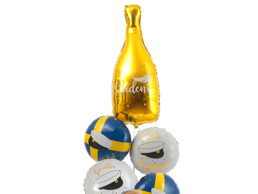 Folieballong, Flaska, Grattis, 94cm