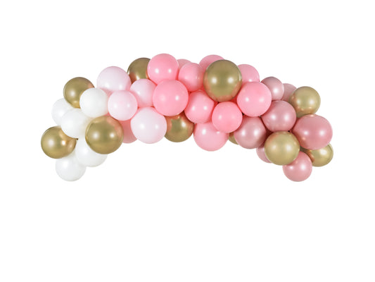Ballongbåge, Rosa/Guld/Vit