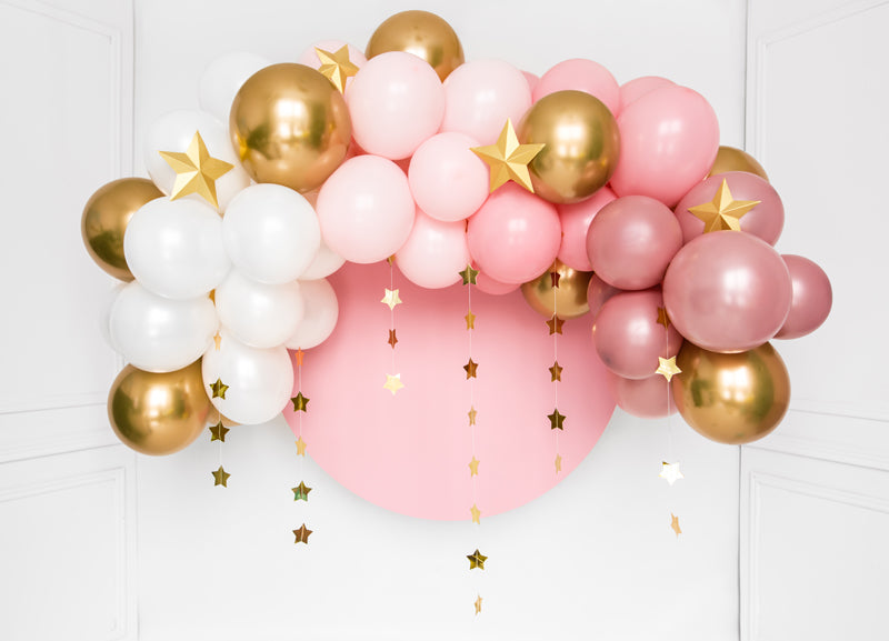 Ballongbåge, Rosa/Guld/Vit