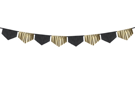 Girlang, Guld/Svart, 3m